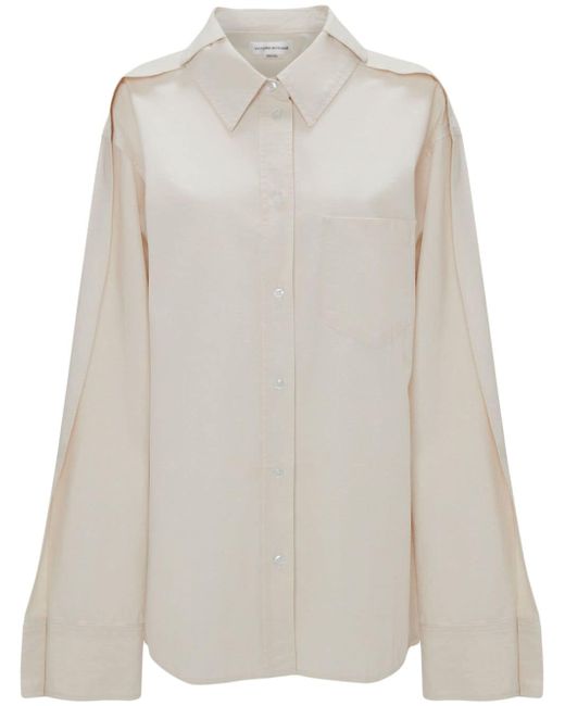 Victoria Beckham pleat-detail denim shirt