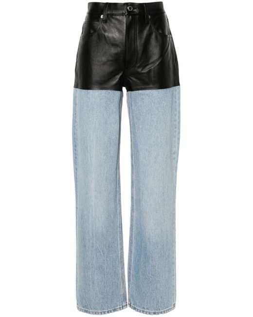 Alexander Wang panelled straight-leg jeans