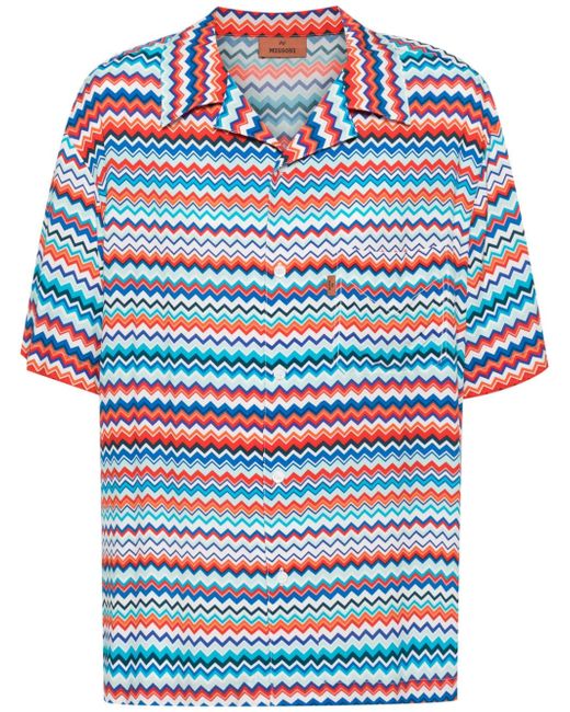 Missoni zigzag-print bowling shirt