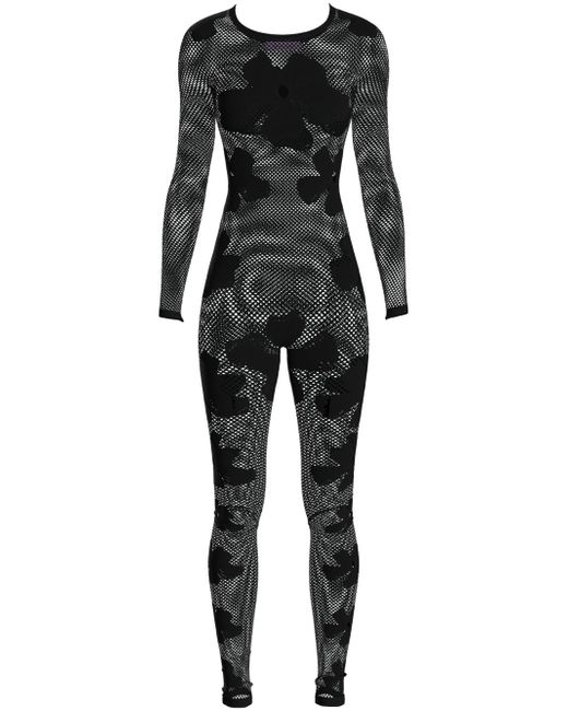 Margherita MACCAPANI monogram-pattern semi-sheer jumpsuit