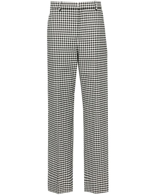 Moschino gingham-check straight trousers