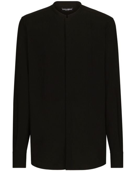 Dolce & Gabbana long-sleeved silk-blend shirt