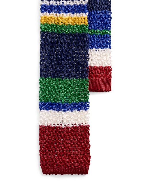 Polo Ralph Lauren striped mulberry-silk knitted tie