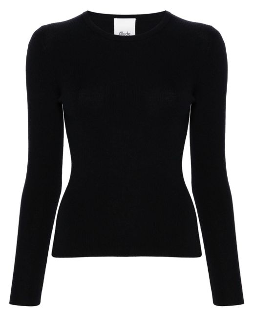 Allude boat-neck wool jumper