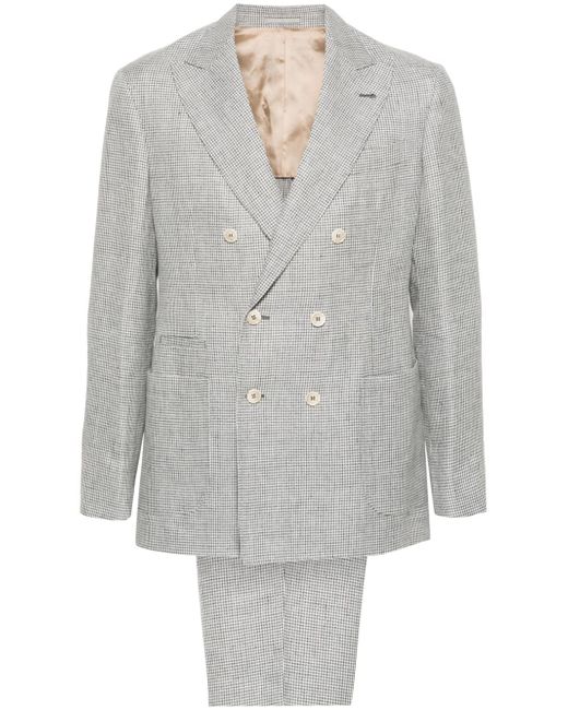 Brunello Cucinelli houndstooth double-breasted suit