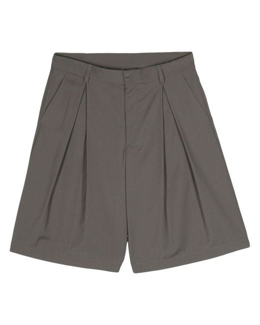 Emporio Armani pleat-detail wide-leg shorts