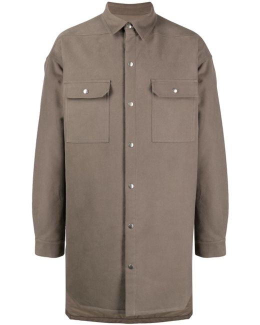 Rick Owens long-sleeve cotton shirt jacket