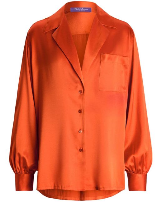 Ralph Lauren Collection stretch-silk long-sleeve shirt