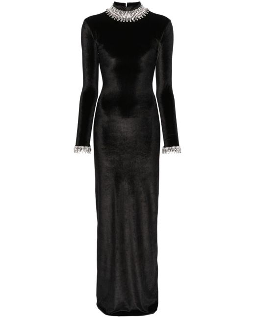 Atu Body Couture crystal-embellished velvet gown