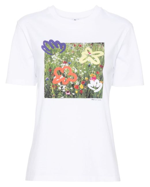 PS Paul Smith Wild Flowers cotton T-shirt