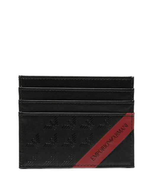 Emporio Armani logo-print faux-leather cardholder