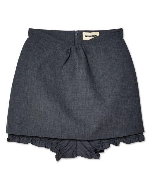 Shushu-Tong double-layer miniskirt