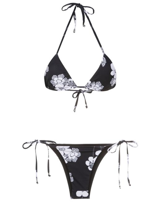 Amir Slama floral-print triangle bikini