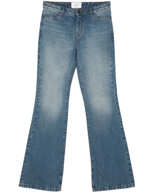 AMI Alexandre Mattiussi logo-patch flared jeans