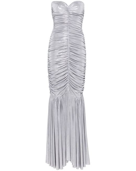 Norma Kamali Slinky ruched fishtail gown
