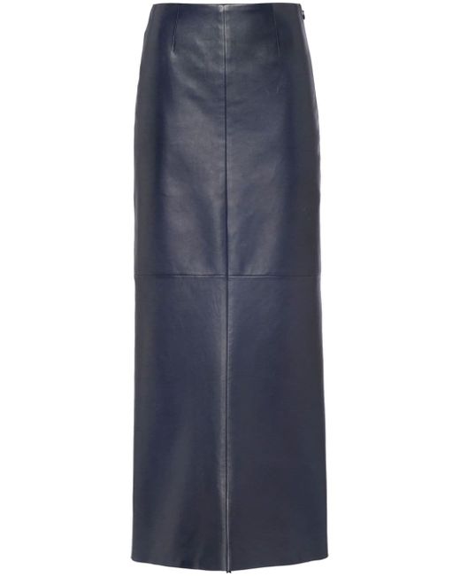 Prada leather maxi skirt