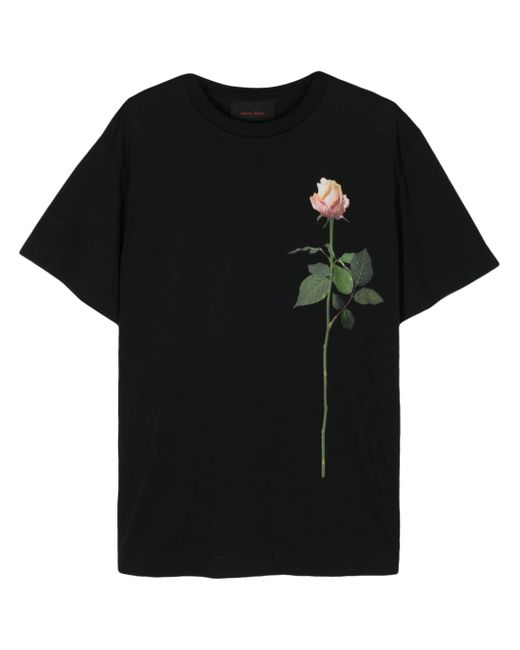 Simone Rocha rose-print T-shirt