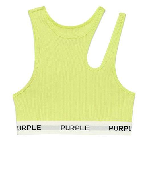 Purple Brand cut-out cropped top