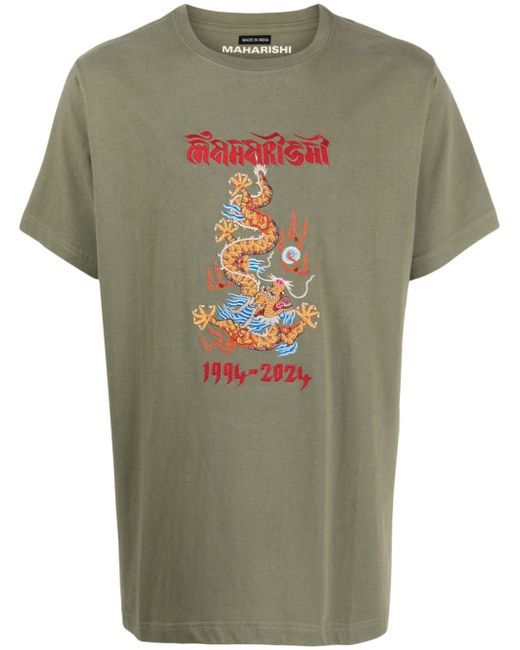 Maharishi Dragon-print organic-cotton shirt