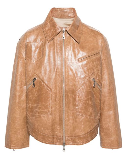 Bianca Saunders Rider leather jacket