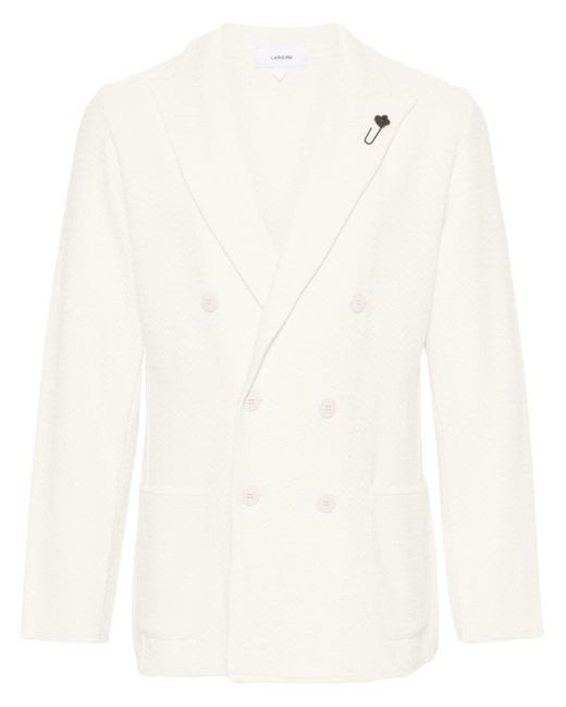 Lardini double-breasted knitted blazer