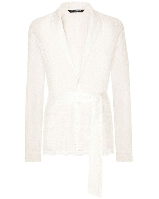 Dolce & Gabbana short lace dressing gown
