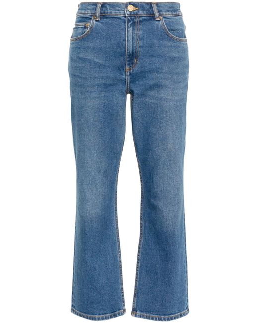 Tory Burch flared cropped-leg jeans