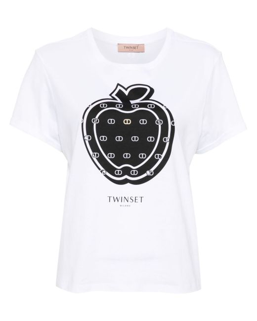 Twin-Set apple-print T-shirt