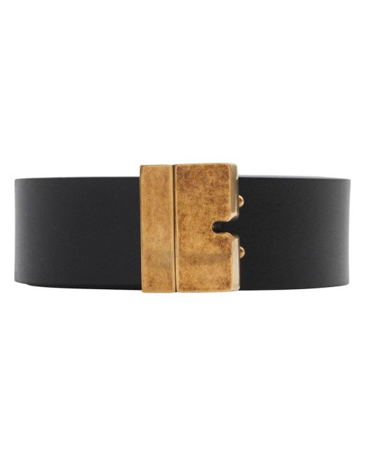 Burberry logo-engraved reversible leather belt