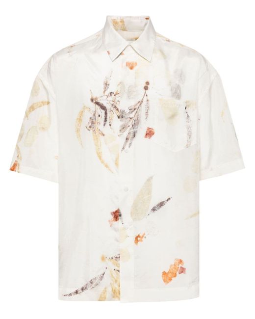 Feng Chen Wang leaf-print shirt