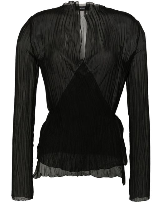 Fabiana Filippi semi-sheer plissé blouse