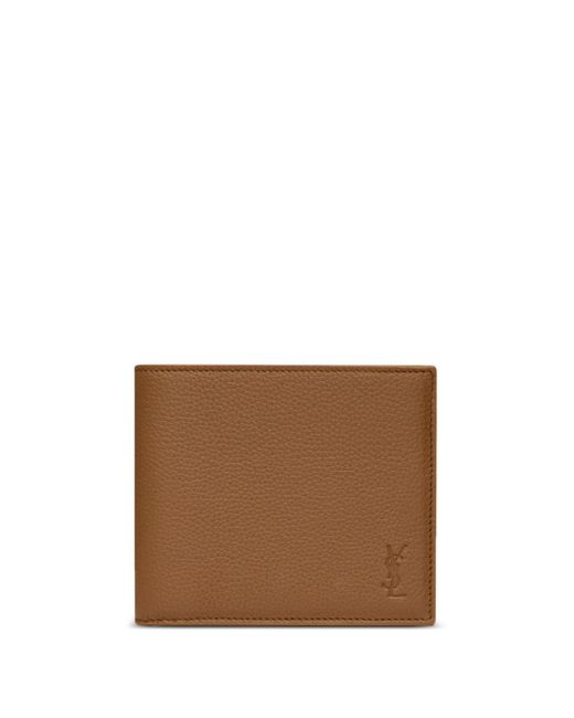 Saint Laurent debossed-logo leather wallet