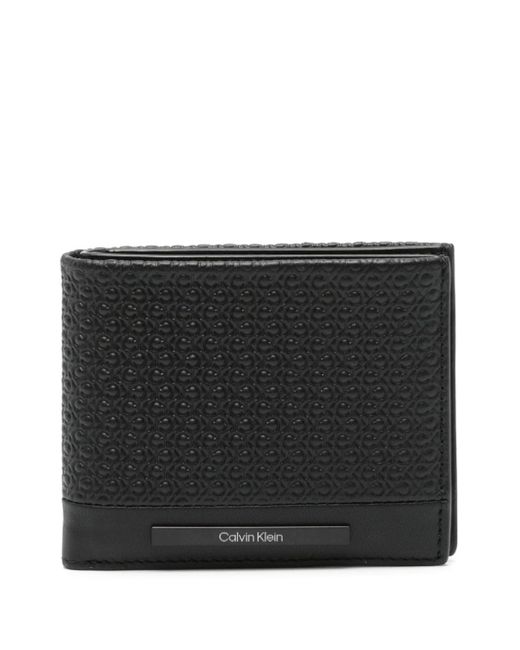 Calvin Klein debossed-monogram leather wallet