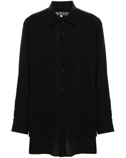 Y's overlapping button-up shirt