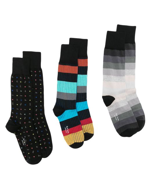 Paul Smith mix-pattern cotton-blend pack of three