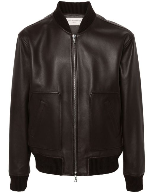 Officine Generale Cesar leather jacket
