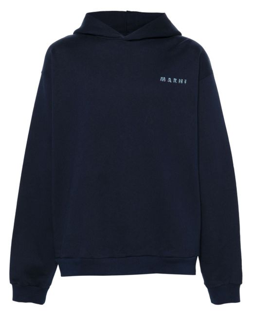 Marni logo-print hoodie