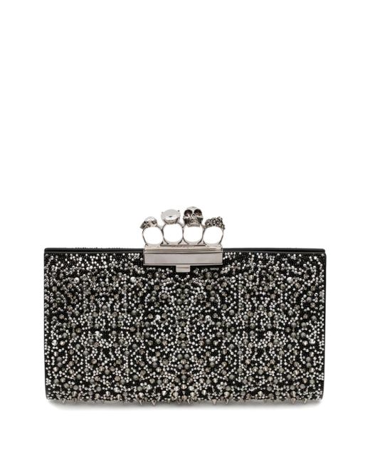 Alexander McQueen embellished-knuckle-clutch bag