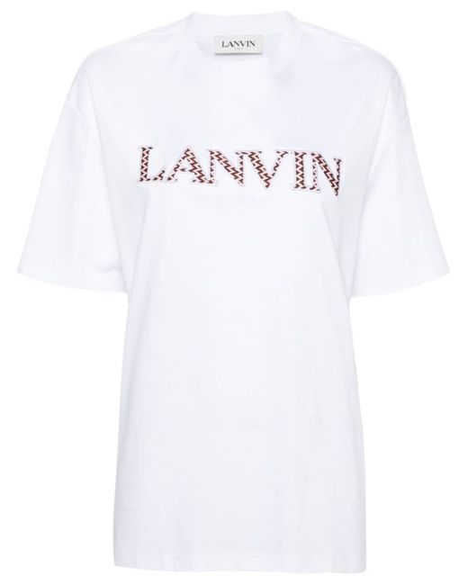 Lanvin logo-patches cotton T-shirt