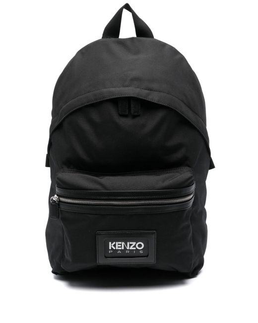 Kenzo logo-patch canvas backpack