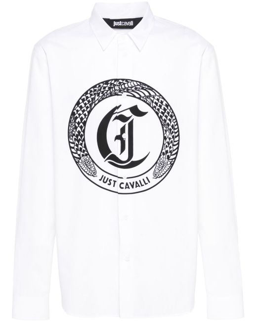 Just Cavalli Gothic Snake-print shirt