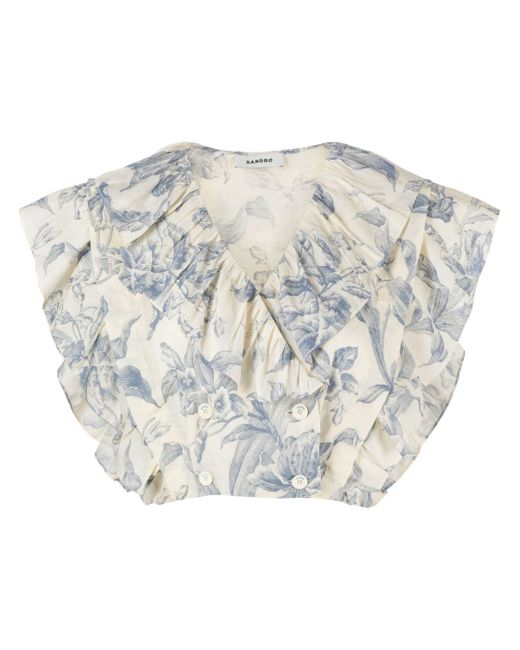 Sandro Josey print blouse