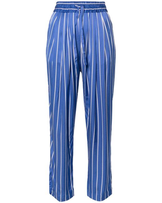 Semicouture striped tapered-leg trousers