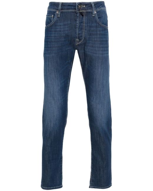 Incotex low-rise tapered jeans