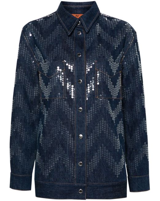 Missoni sequin-embellished denim jacket