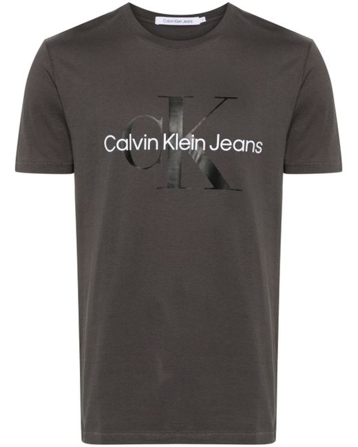 Calvin Klein logo-print cotton blend T-shirt