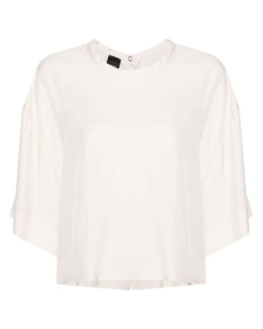 Pinko boat-neck short-sleeve blouse