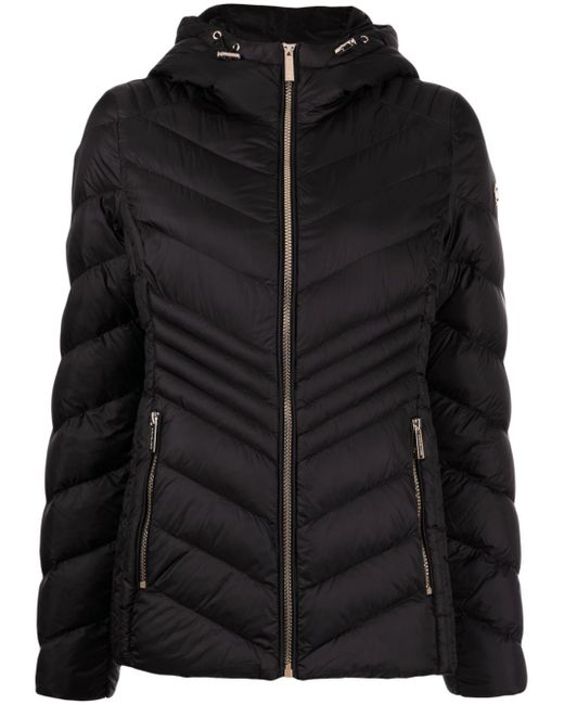 Michael Michael Kors chevron-quilted hooded jacket