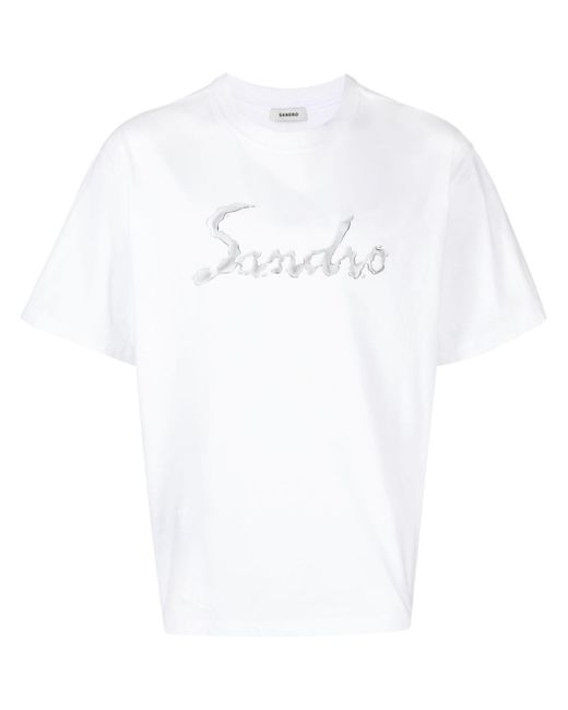 Sandro logo-print jersey T-shirt