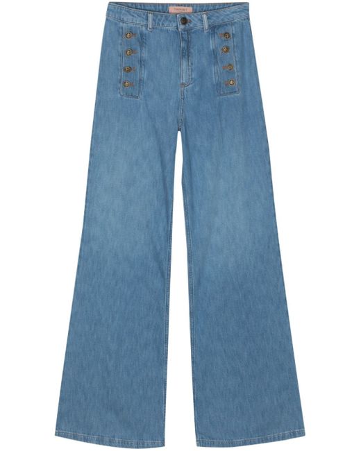 Twin-Set high-rise flared jeans
